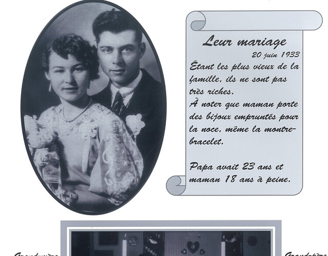 Mariage de Joseph-Charles Lafontaine et Lucienne Thivierge